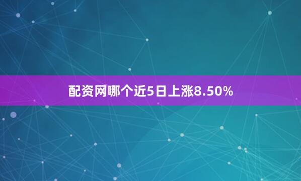 配资网哪个近5日上涨8.50%